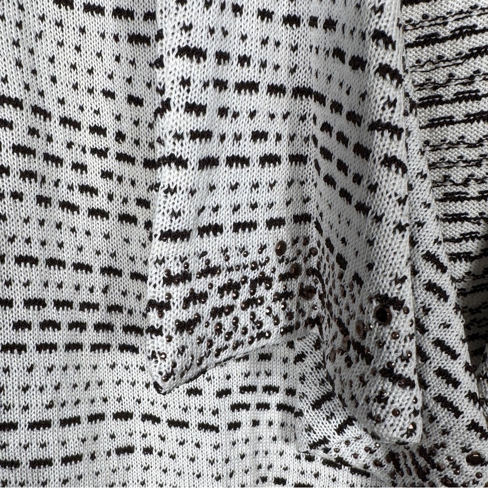 Ming Wang Textured Patterned Blazer Jacket, Size M - image 3